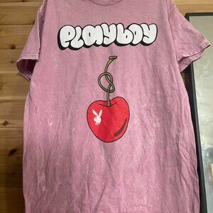 Pink Playboy Cherry Tee